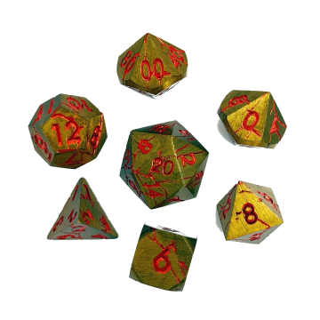 16mm Infinity Ore Dwarven Metal® Gold w/Red 7 pc set